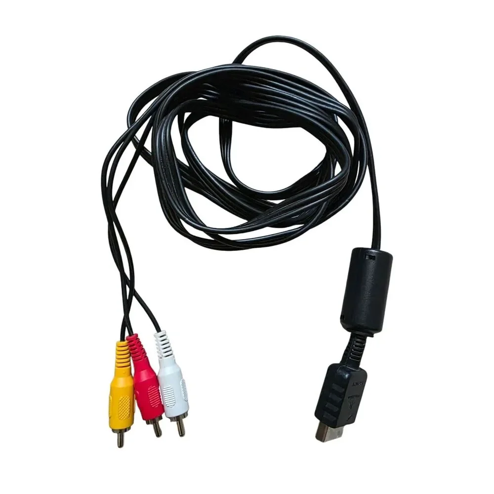 Sony PlayStation AV Cable RCA Audio Video Cord PS1 PS2 PS3 TV Wire Input